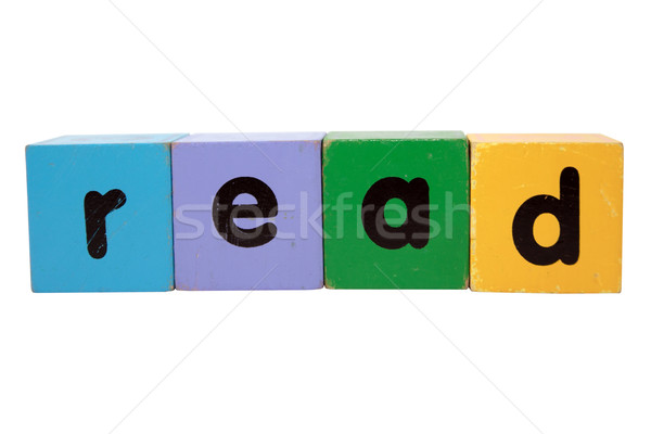 read in toy blocks Stock photo © morrbyte