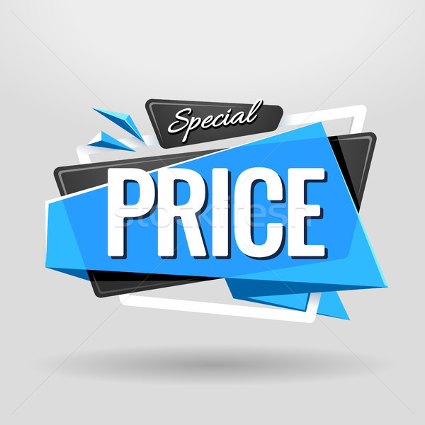 Especial precio geométrico banner plantilla de diseño material Foto stock © morys