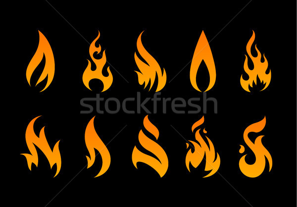 Stock photo: Vector Flame Shapes