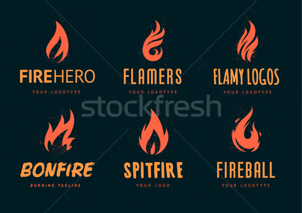 Vector Fire Logos Vector Illustration C Morys 8494702 Stockfresh Floral logo deign set free vector. vector fire logos vector illustration