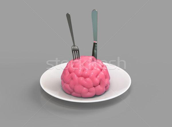 Brain food 3D illustration Stock photo © motttive