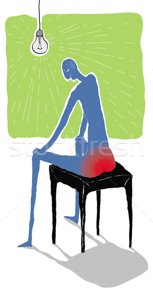 Schmerzhaft medizinischen krank Illustration Vektoren Stock foto © motttive
