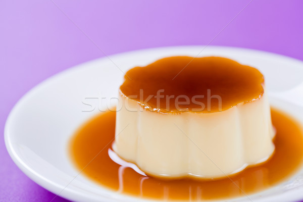 Creme caramelo saboroso branco Foto stock © mpessaris