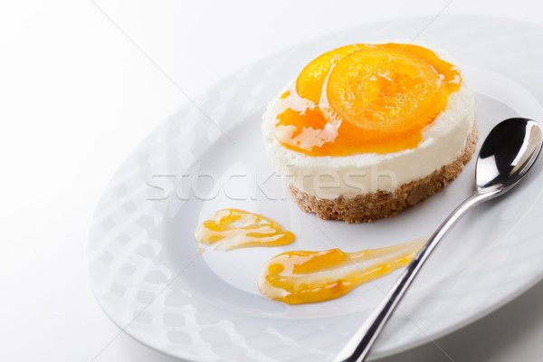 Cream And Orange Cake Stock photo © mpessaris