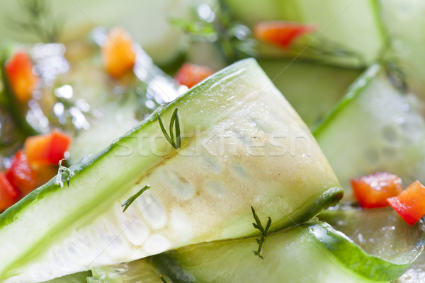 Stock photo: Cucumber and Pepper Salad Close Up