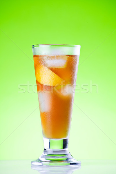 Ice tea fotografie sticlă bea Imagine de stoc © mpessaris