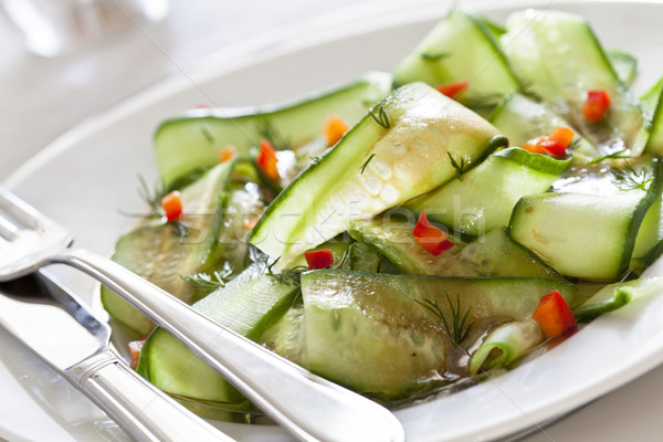 Stock photo: Cucumber and Pepper Salad