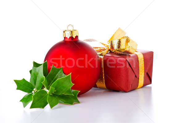 Noel fotoğraf süslemeleri arka plan altın Stok fotoğraf © mpessaris