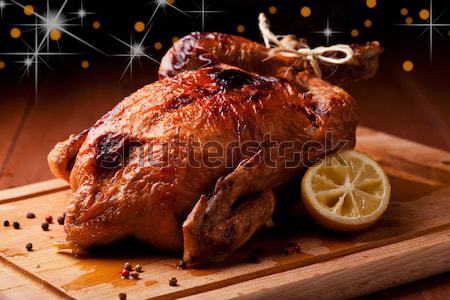 Christmas kurczaka cząber obiedzie Zdjęcia stock © mpessaris