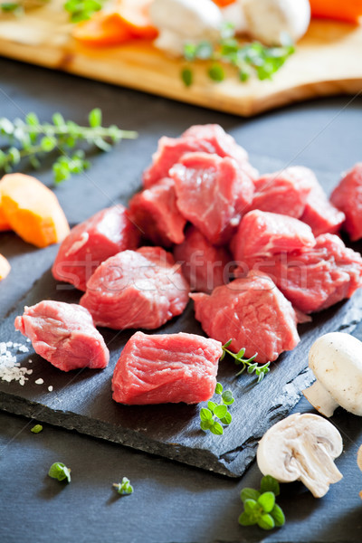 Ingredients Of A Boeuf Bourguignon Stock photo © mpessaris