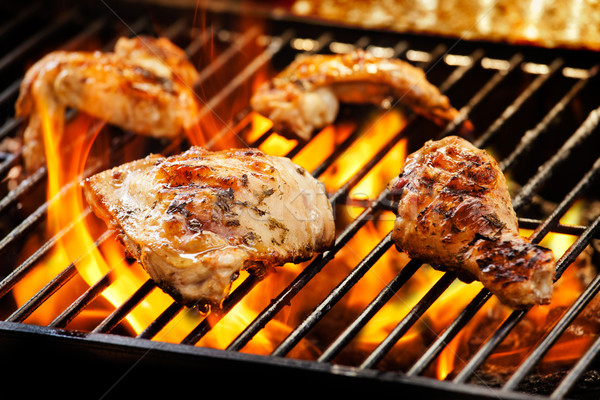 [[stock_photo]]: Barbecue · poulet · photographie · pièces · dîner