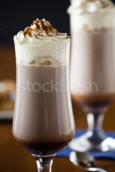 Twee chocolade melk foto koud Stockfoto © mpessaris
