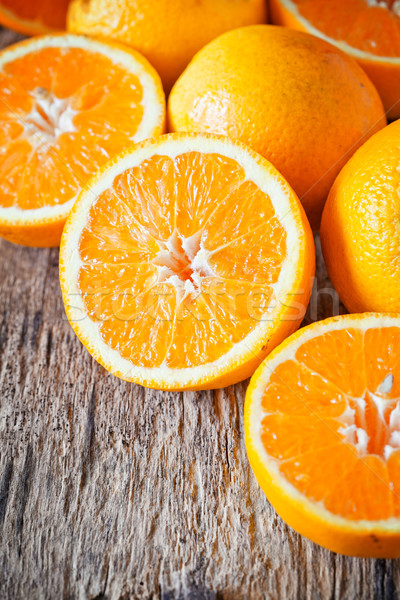 Geschnitten Orangen Lichtbild Haufen Essen Stock foto © mpessaris