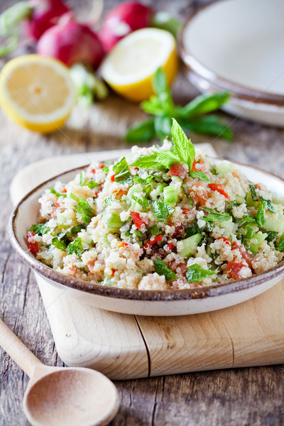 Bowl Of Refreshing Quinoa Salad Stock photo © mpessaris