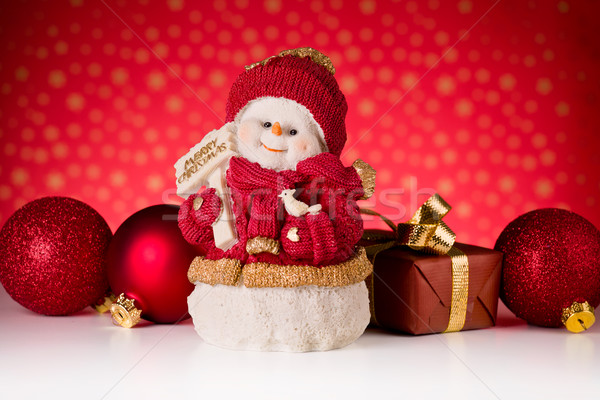 Om de zapada fotografie Crăciun stea roşu Imagine de stoc © mpessaris