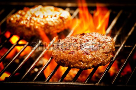 Burgers On The Grill Stock photo © mpessaris