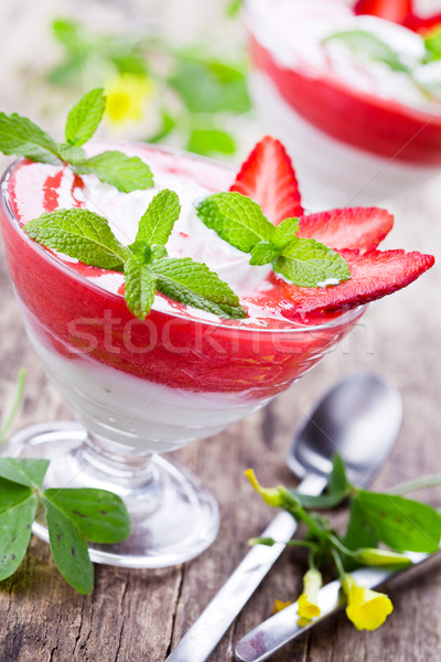 Frozen Strawberry Yogurt Stock photo © mpessaris