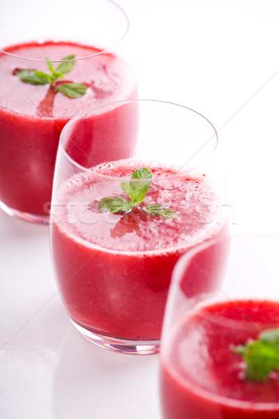 Erdbeere Saft Lichtbild frischen Cocktail Stock foto © mpessaris