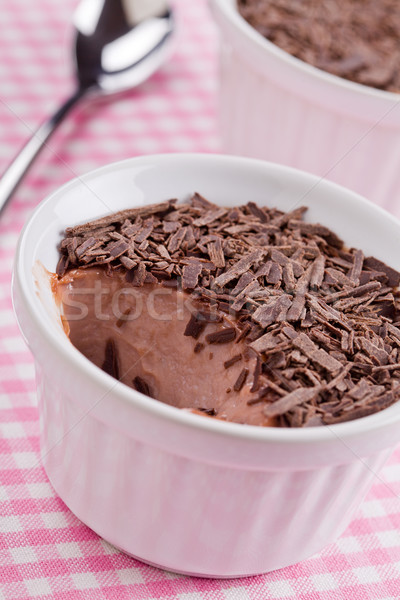 Domowej roboty deser czekolady pudding Zdjęcia stock © mpessaris