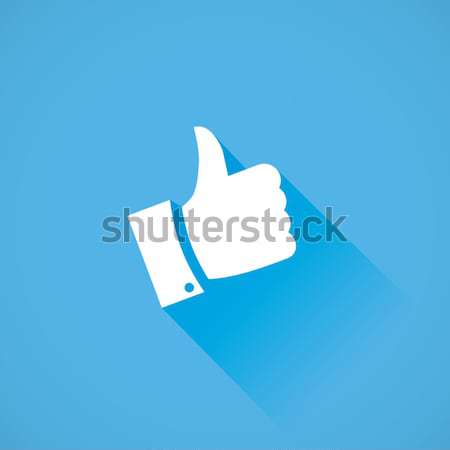 Thumb up vector icon flat design Stock photo © MPFphotography