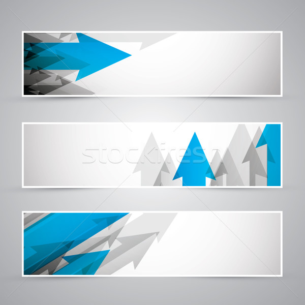 Tres negocios banners flechas vector eps10 Foto stock © MPFphotography