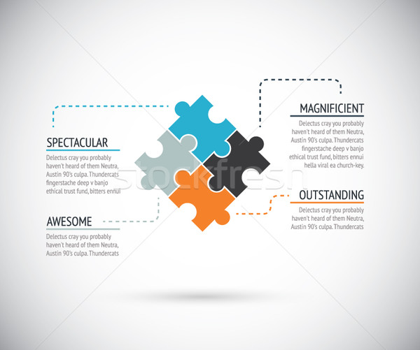 Puzzle pezzo infografica business vettore design Foto d'archivio © MPFphotography