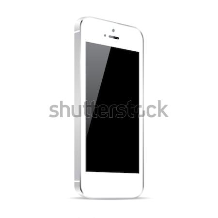 White smart phone vector illustration isolated on white Stock photo © MPFphotography