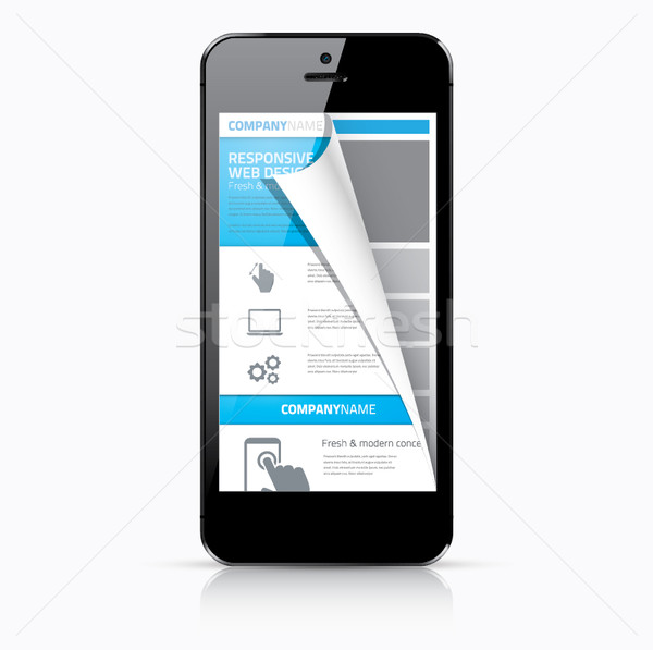 Modern reszponzív web design kódolás okostelefon vektor Stock fotó © MPFphotography