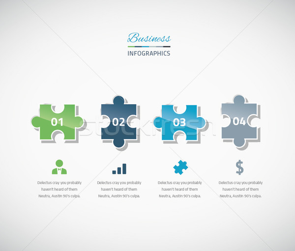 Infografica puzzle pezzo business opzioni sito Foto d'archivio © MPFphotography