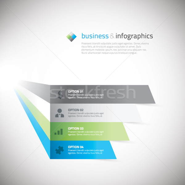 Fresh infographic boxes with icons vector illustration Stock photo © MPFphotography