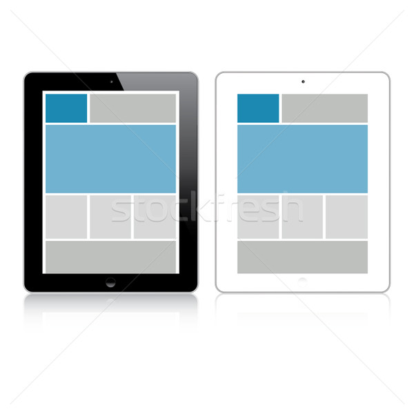 Highly detailed responsive grid tablet vector Stock photo © MPFphotography