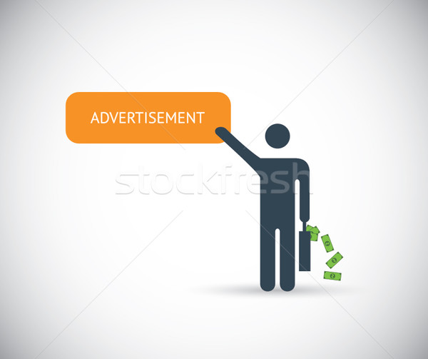 Salaris klikken marketing advertentie Stockfoto © MPFphotography