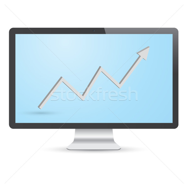 Computer display grafico di affari eps10 vettore Foto d'archivio © MPFphotography