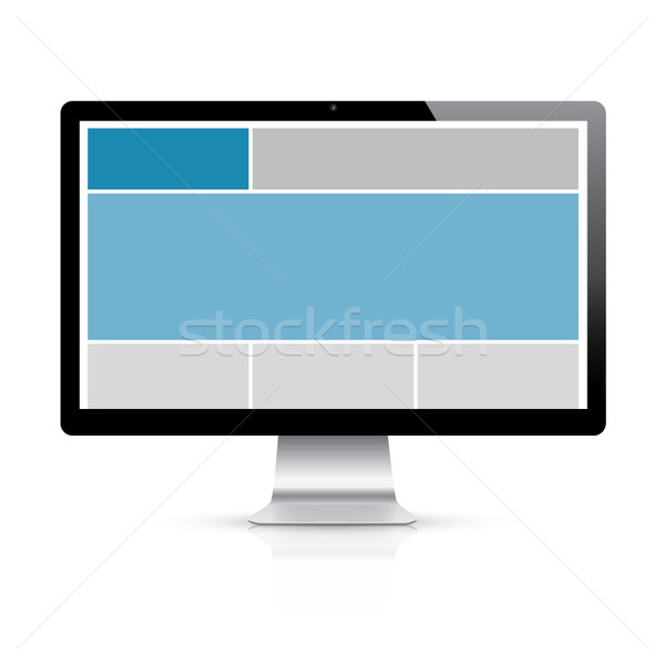 Highly detailed responsive grid computer display vector Stock photo © MPFphotography
