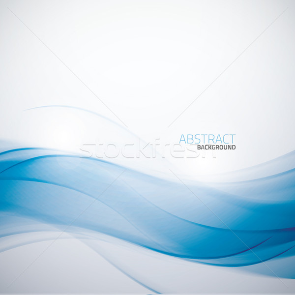 Stock photo: Abstract blue business wave background template vector