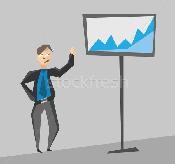 Cartoon business concept graph success vector illustration Stock photo © MPFphotography