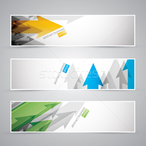 Tre abstract vettore infografica business arrow Foto d'archivio © MPFphotography