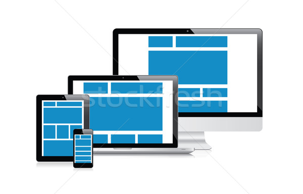 Fully responsive web design products vector eps10 Stock photo © MPFphotography
