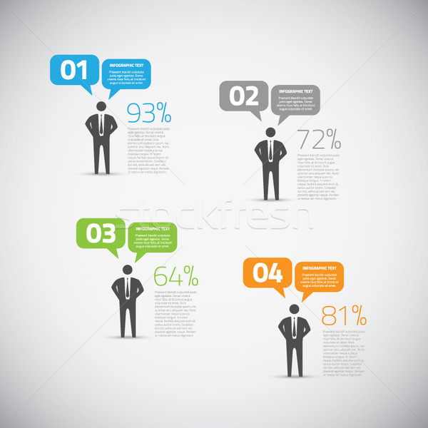 Fresh infographic businessman speech bubble options vector Stock photo © MPFphotography