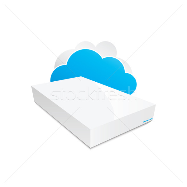 Wireless cloud storage NAS icon vector illustration Stock photo © MPFphotography