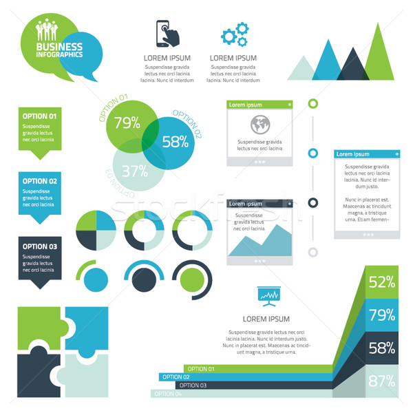 Moderno set business infografica vettore elementi Foto d'archivio © MPFphotography