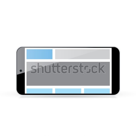 Web Verschlüsselung ansprechbar Web-Design horizontal Smartphone Stock foto © MPFphotography