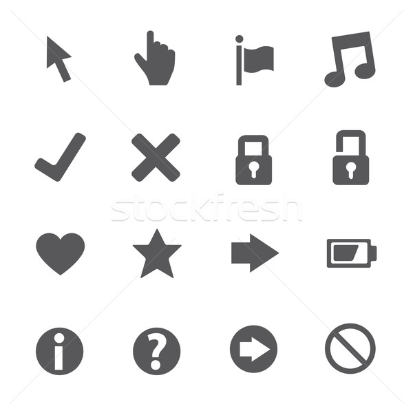 16 Web business vector icons set Stock photo © MPFphotography