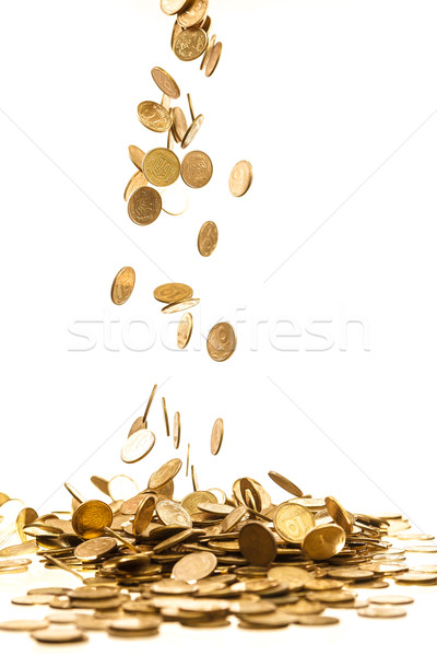 Objętych monet złote monety działalności ceny projektu Zdjęcia stock © mrakor