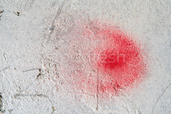 Weathered damaged wall with red dot Stock photo © mrakor