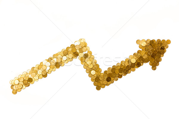 arrow showing profit made of golden coins Stock photo © mrakor