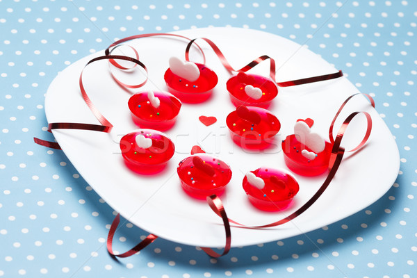 Valentine's day love gelatin deserts Stock photo © mrakor