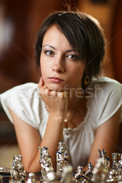 Portret piękna dziewczyna kobieta piękna młodych kobiet Zdjęcia stock © mrakor