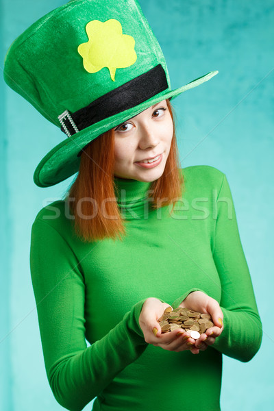 Dziewczyna święty dzień strony Zdjęcia stock © mrakor