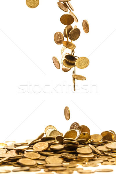 Objętych monet złote monety działalności ceny projektu Zdjęcia stock © mrakor